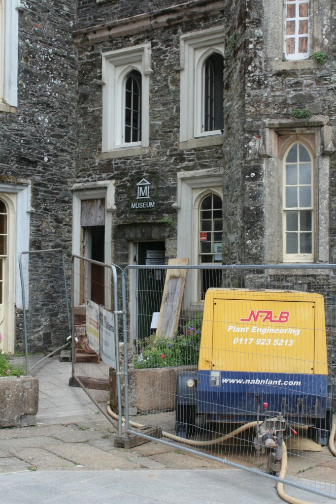 Building works outside Tavistock Museum